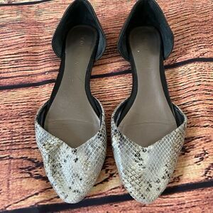 Cole Haan Crissy Skimmer Snake Print Pointed Toe d'Orsay Flats Women's 7B